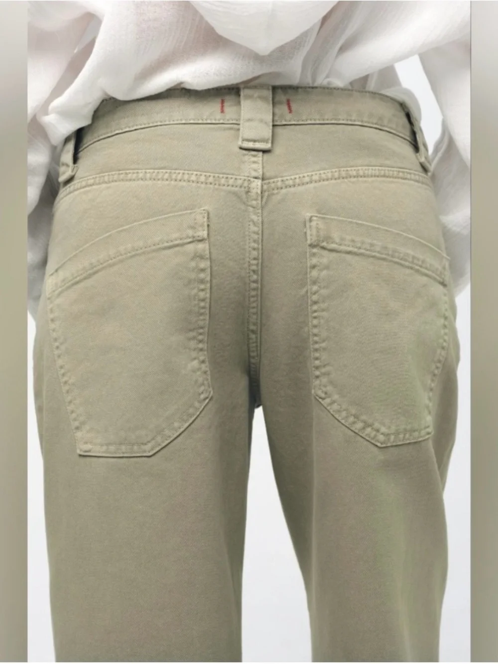 Women's Zara The Cropped Barrel Pants Khaki/Olive NWT size 8